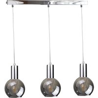 Supra Bar Pendant Ceiling Light Silver, 60cm, 3x E27