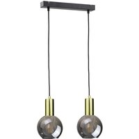 Supra Bar Pendant Ceiling Light Black, Gold, 50cm, 2x E27