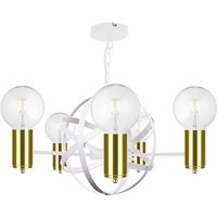 Solar Pendant Ceiling Light White, Gold, 60cm, 5x E27