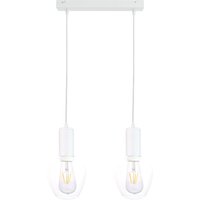 Verre Bar Pendant Ceiling Light White, 50cm, 2x E27