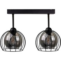 Solo Semi Flush Light Black, 50cm, 2x E27