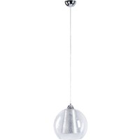 Kula Dome Pendant Ceiling Light Silver, 30cm, 1x E27