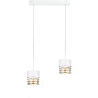 Royal Bar Pendant Ceiling Light White, Gold, 50cm, 2x E27