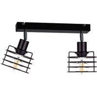Viva Twin Ceiling Spotlight Black, 50cm, 2x E27