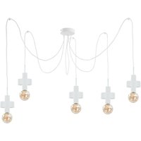 Unica Cluster Pendant Ceiling Light White, 5x E27