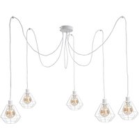 Foskal Cluster Pendant Ceiling Light White, 5x E27