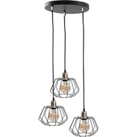 Luna Cluster Pendant Ceiling Light Gold, 32cm, 3x E27