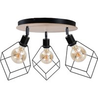 Ruben Ceiling Spotlight Clusters Wood, 32cm, 3x E27