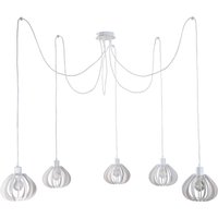 Nicoleta Cluster Pendant Ceiling Light White, 5x E27