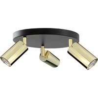 Eye Ceiling Spotlight Clusters Black, Gold, 30cm, 3x GU10
