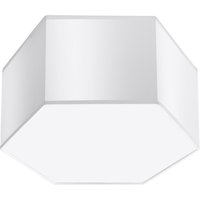Sunde Decorative Flush Ceiling Light, White, 15.5cm