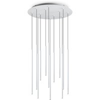 Filo Decorative 12 Drop Cluster Pendant Ceiling Light White 3000K