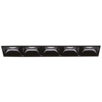 Lika Rectangle 5 Light Trimless Recessed Downlight Black 141cm 4000K