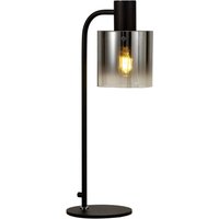 Ghent Large Table Lamp, E27, Black, Smoke Fade Glass