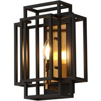 Delaware Wall Lamp E14, Black, Gold