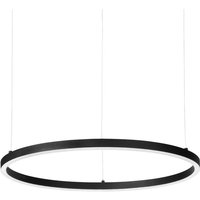 ORACLE Slim 50cm Non-Dim 4000K Round Integrated LED Pendant Ceiling Light Black