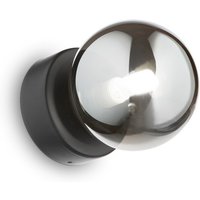 PERLAGE Wall Lamp Black, With Glass Shade