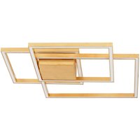 Bilbao Integrated LED Semi Flush Light Golden Leaf Aluminium LED 42W 2650Lm 3000K