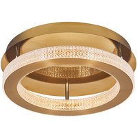 Fiore Integrated LED Semi Flush Light Antique Gold Brass Aluminium LED 40W 2139Lm 3000K