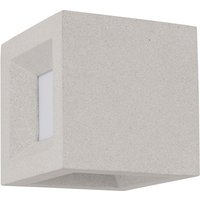 Castro Outdoor Modern Wall Lamp White Sandstone LED E27 IP65