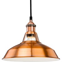 Albany 1 Light Dome Ceiling Pendant Brushed Copper, E27