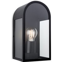 Eva 1 Light Outdoor Wall Lantern Black IP44, E27