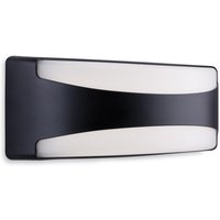 Santos Outdoor Integrated LED Flush Wall Light Rectangle Black IP65