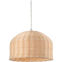 Dome Pendant Light Natural Rattan