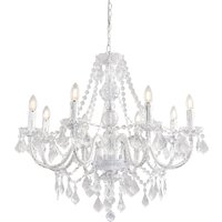 Clarence 8 Light Chandelier Acrylic & Chrome Finish, E14