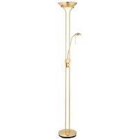 Rome Mother and Child Floor Lamp Satin Brass, Opal Glass, G9