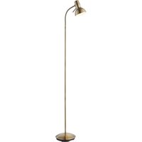 Amalfi LED 1 Light Floor Lamp Antique Brass, Gloss White Paint, GU10