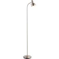 Amalfi LED 1 Light Floor Lamp Satin Nickel, Gloss White Paint, GU10