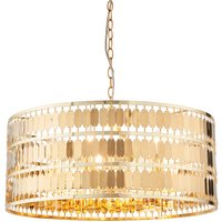 Eldora 5 Light Round Ceiling Pendant Gold Effect Plate, E14