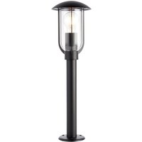 Quinn Classic Outdoor Floor Post Bollard Textured Black, IP44
