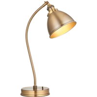 Franklin Task Table Lamp, Antique Brass Plate