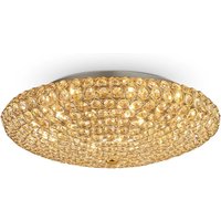 King 9 Light Indoor Large Flush Light Gold, G9