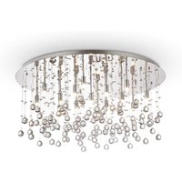 Moonlight 15 Light Extra Large Semi Flush Ceiling Pendant Chrome, G9