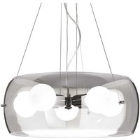 Audi 5 Light Round Ceiling Pendant Grey, Smokey, E27