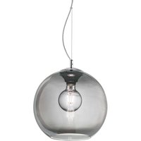Nemo 1 Light Small Dome Ceiling Pendant Grey, Smokey, E27