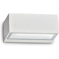 Outdoor Twin Up Down Wall Light White IP44, G9
