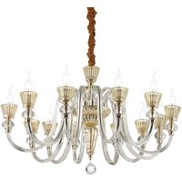 Strauss  12 Light Chandelier Rose Gold Finish, E14