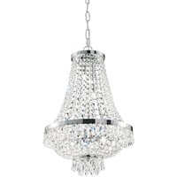 Caesar  9 Light Crystal Chandelier Chrome Finish, G9
