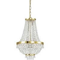 Caesar 6 Light Crystal Chandelier Gold Finish, G9