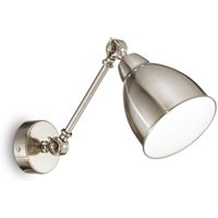 Newton Adjustable 1 Light Indoor Wall Light Nickel, E27