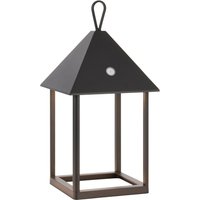 Hoot Small Integrated LED Table Lamp Matt Black, Clear Glass, IP44