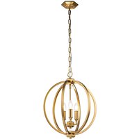 Feiss Corinne Spherical Pendant Ceiling Light Burnished Brass