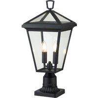 Hinkley Alford Place Outdoor Pedestal Light Museum Black, IP44