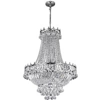 Versailles 9 Light Crystal Chandelier Chrome Finish, E14