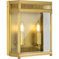 Holborn Outdoor Wall Lantern Brushed Brass, IP44