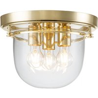 Quoizel Whistling Bowl Semi Flush Ceiling Light Polished Brass, IP44